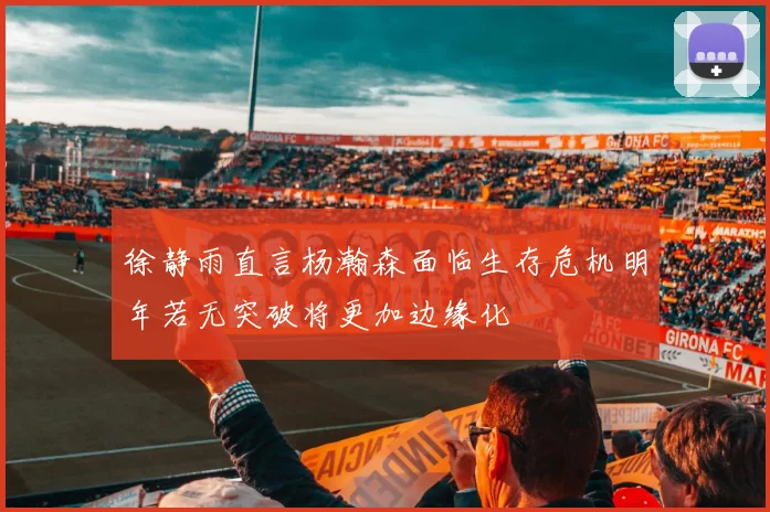 徐静雨直言杨瀚森面临生存危机明年若无突破将更加边缘化